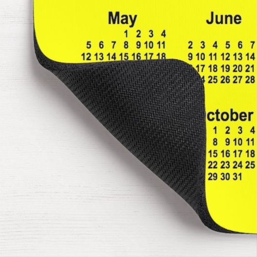 2024 Gelber Kalender von Janz Mouse Pad Mousepad (Ecke)