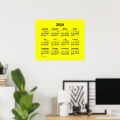 2024 Gelber Kalender von Janz Print Poster (Heimbüro)