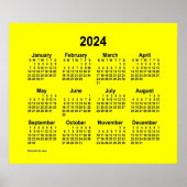 2024 Gelber Kalender von Janz Print Poster (Vorne)