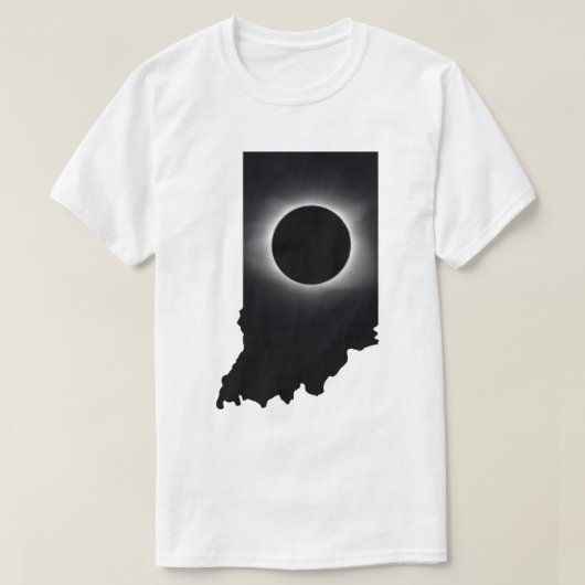 2024 Gesamter Solar Eclipse Indiana T - Shirt (Design vorne)