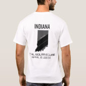 2024 Gesamter Solar Eclipse Indiana T - Shirt (Rückseite)
