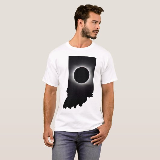 2024 Gesamter Solar Eclipse Indiana T - Shirt (Vorne ganz)