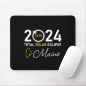2024 Gesamter Solar-Eclipse-Maine-Staat Mousepad (Mit Mouse)