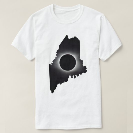 2024 Gesamter Solar-Eclipse-Maine-T - Shirt (Design vorne)
