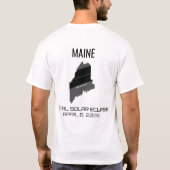 2024 Gesamter Solar-Eclipse-Maine-T - Shirt (Rückseite)