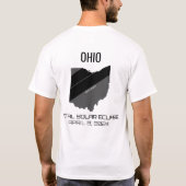 2024 Gesamter Solar Eclipse Ohio T - Shirt (Rückseite)