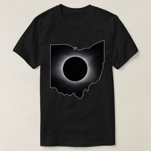 2024 Gesamter Solar Eclipse Ohio T - Shirt (Design vorne)