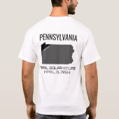 2024 Gesamter Solar Eclipse Pennsylvania T - Shirt (Rückseite)