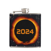 2024 Gesamter Sonnenstuhl Datum Starry Sky Flachmann (Vorderseite)
