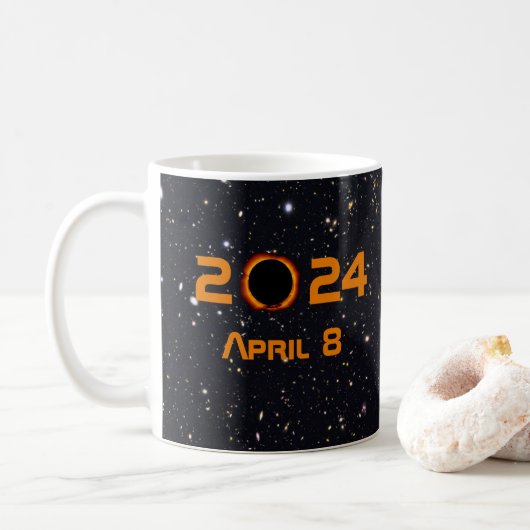 2024 Gesamter Sonnenstuhl Datum Starry Sky Kaffeetasse (Mit Donut)