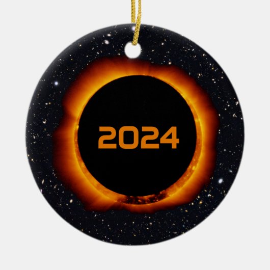 2024 Gesamter Sonnenstuhl Datum Starry Sky Keramik Ornament (Vorne)