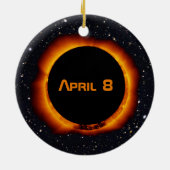 2024 Gesamter Sonnenstuhl Datum Starry Sky Keramik Ornament (Hinten)