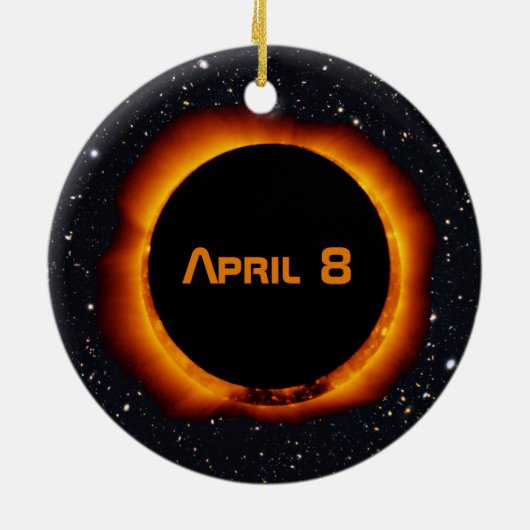 2024 Gesamter Sonnenstuhl Datum Starry Sky Keramik Ornament (Hinten)