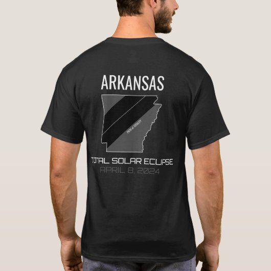 2024 Gesamter T - Shirt Solar Eclipse Arkansas (Rückseite)