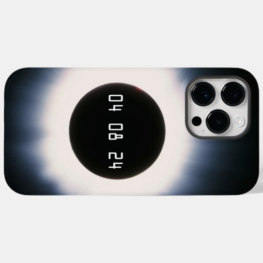 2024 Gesamtsolarauskitzel in Schwarz und Weiß Case-Mate iPhone Hülle (Rückseite (Horizontal))