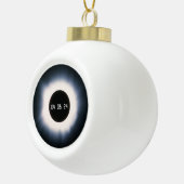 2024 Gesamtsolarauskitzel in Schwarz und Weiß Keramik Kugel-Ornament (Rechts)