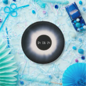 2024 Gesamtsolarauskitzel in Schwarz und Weiß Pappteller (Party)