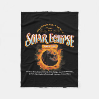 2024 Gesamtsolarausschnitt 8. April Pfad des Eclip Fleecedecke