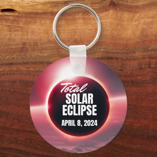 2024 Gesamtsolarausstoß 8. April Schlüsselanhänger (Vorderseite)