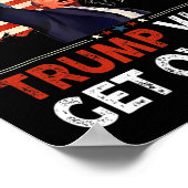 2024 gewinnt Trump den Sieg Donald Trumps 2024 Poster (Ecke)