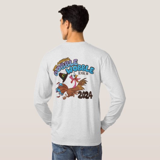 2024 Gobble Wobble Long Sleeve T-Shirt (Schwarz voll)