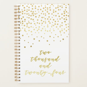 2024 - Goldschrift Typografie & Confetti Glamour Planer