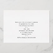 2024 GRAD FOTO Modernes, einfaches Drehgold Folieneinladung (Rückseite)