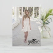 2024 Graduate Announcement Card 5 Fotos Einladung (Stehend Vorderseite)