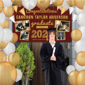 2024 Graduate Bold Sketch 4 Foto Graduation Party Banner