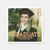 2024 Graduate Personalisiert Foto Grad Party Serviette (Vorderseite)