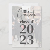 2024 Graduate Script Foto Moderner Abschluss Ankündigung (Vorderseite)