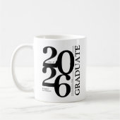 2024 Graduate Trendy Black Abschluss Kaffeetasse (Links)