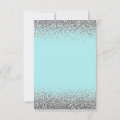 2024 Graduationsparty Aquamarin Aqua Blue Silver Einladung (Rückseite)