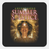 2024 Greensboro Summer Solstice Festival Quadratischer Aufkleber (Vorderseite)