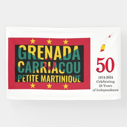 2024 GRENADA 50 Jahre Unabhängigkeit Banner (Horizontal)