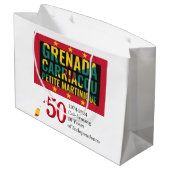 2024 GRENADIAN 50 Jahre Unabhängigkeit Große Geschenktüte (Rückseite Schrägansicht)