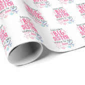 2024 Große Schwester Gewartet für Neues Baby Gesch Geschenkpapier (Rolleneckpunkt)