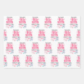 2024 Große Schwester Gewartet für Neues Baby Gesch Geschenkpapier Set (Vorderseite)
