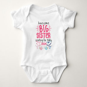 2024 Große Schwester Gewartet für Neues Baby Gesch Strampler