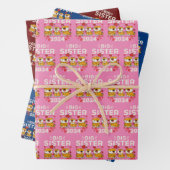 2024 Große Schwester Tiger Liebe Herz Geschenkpapier Set (Beispiel)