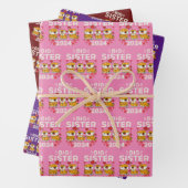 2024 Große Schwester Tiger Liebe Herz Geschenkpapier Set (Beispiel)