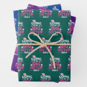 2024 Große Schwester Unicorn Herz Geschenkpapier Set (Beispiel)