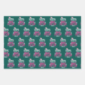 2024 Große Schwester Unicorn Herz Geschenkpapier Set (Vorderseite)