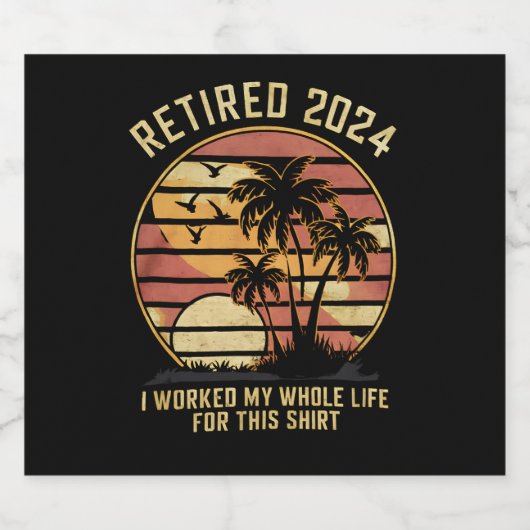 2024 habe ich mein ganzes Leben lang gedauert Bierflaschenetikett (Einzelnes Label)