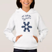 2024 Hallo Winter Holiday Snowflake Muster Hoodie (Vorderseite)
