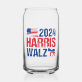2024 Harris Walz-Demokrat, Donkey-Wahl Dosenglas (Vorderseite)