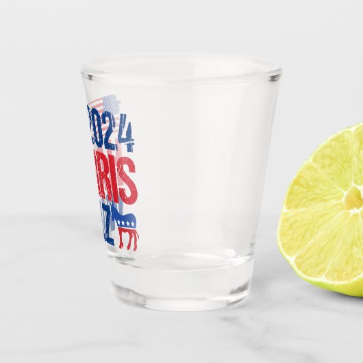 2024 Harris Walz-Demokrat, Donkey-Wahl Schnapsglas (Rechts)