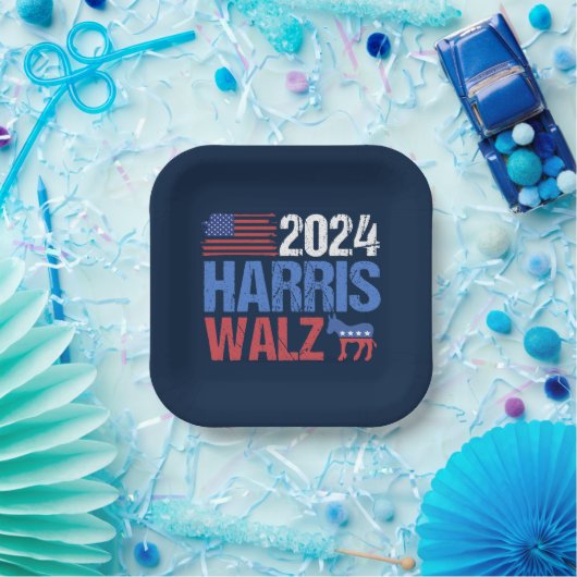 2024 Harris Walz Party Pappteller (Party)