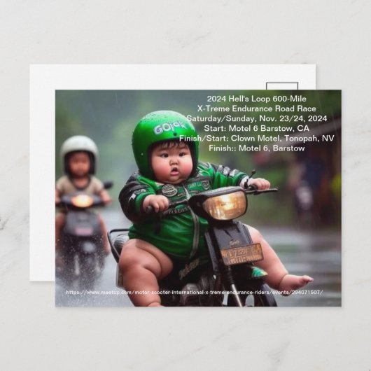 2024 Hell's Loop 600-Mile X-Treme-Ausdauer Postkarte (Vorne/Hinten)