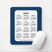 2024 Holiday Police Box Blue Calendar von Janz Mousepad (Mit Mouse)